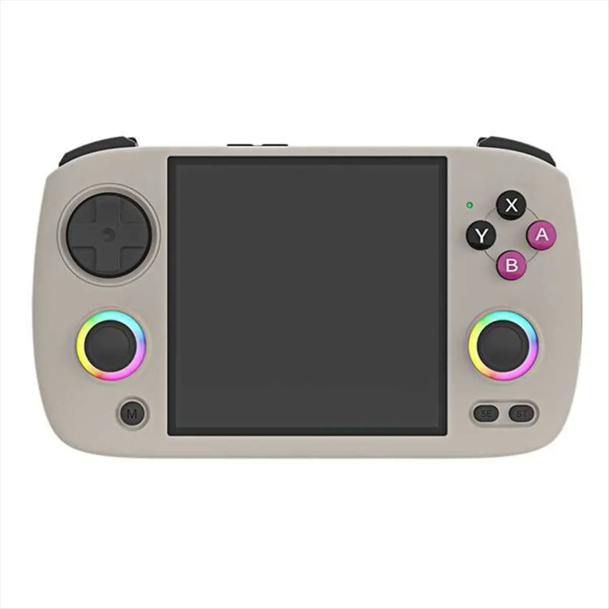Special Offer-RG CubeXX Retro Handheld Game Console 3.95 Inch IPS Screen 64 Bit Linux System with RGB Joystick -Support 32G Gray