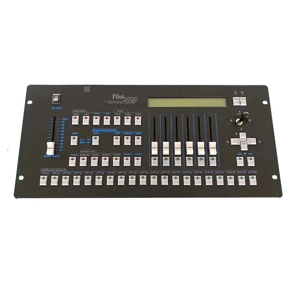 

2 шт. в коробке Pilot 2000 контроллер DMX 512 консоль сценическое освещение микшер DJ дискотека концерт клуб стол