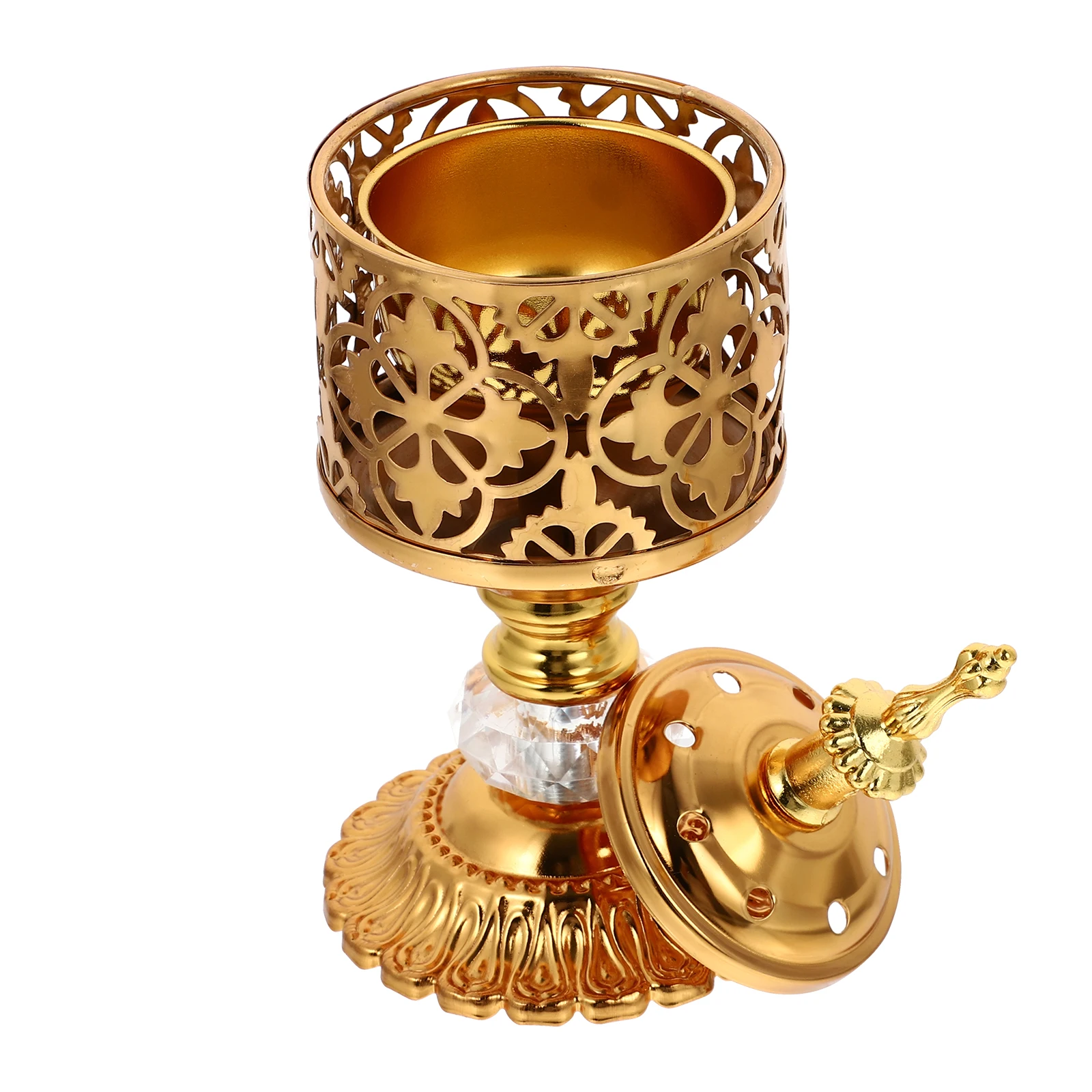 

Creative Metal Incense Holder Elegant Censer Aromatherapy Burner Home Decorative Desktop Furnace Unique Design Smoke Atmosphere