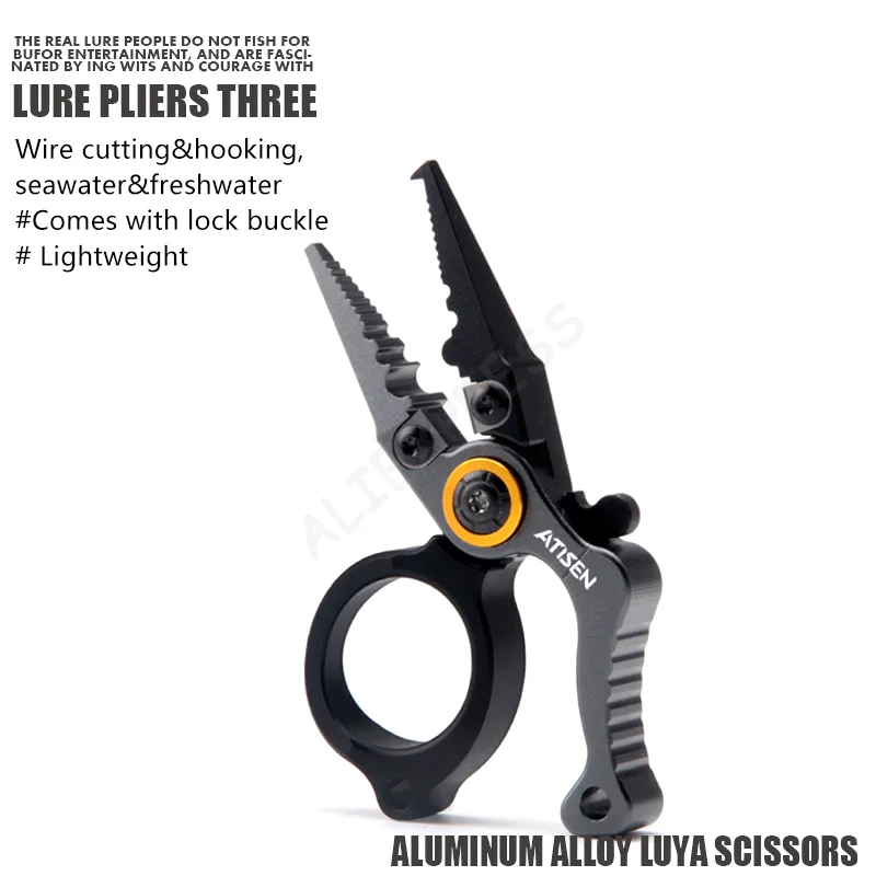 

Aluminum Alloy Fishing Split Ring Pliers Fishing Multitool Shear Protable Lightweight Rust-proof Hook Remover