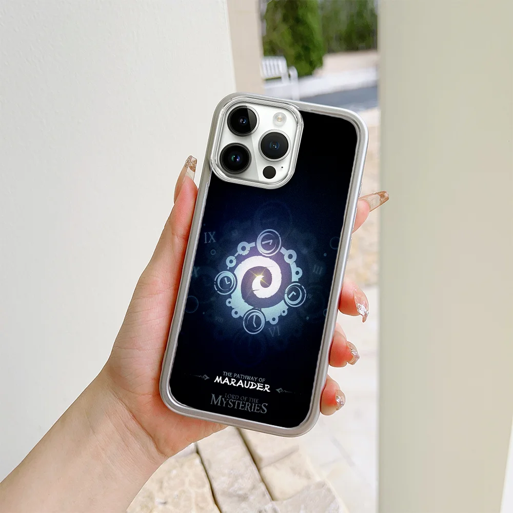 حافظة هاتف Lord Of Mysteries FUNDA لهاتف آيفون 16 15 14 13 12 11 Plus Pro Max إطار صور بلوري مطلي بالكهرباء