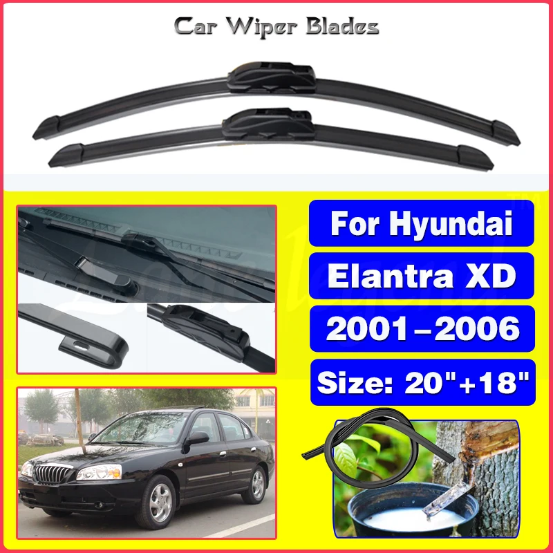 

Car Wiper Blade for Hyundai Elantra XD 2001-2006 Front Windscreen Windshield Wipers Car Accessories J Hook 2002 2003 2004 2005