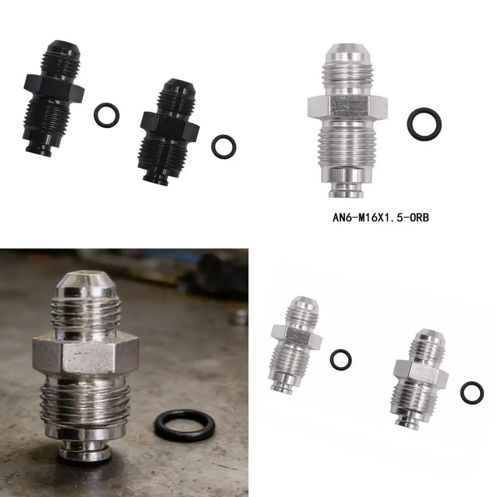 Aluminum Alloy Hydraulic Pump Rack Adapter Fitting Set For M16 and M18x1.5 Threads Suitable for Motorcycle Vehicle Repair