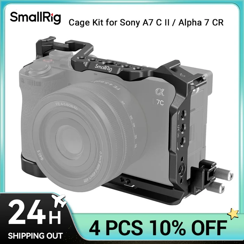 

SmallRig Cage Kit for Sony Alpha 7 C II / Alpha 7 CR Full Cage with HDMI Cable Clamp with Quick-Release Plate for Sony A7C II