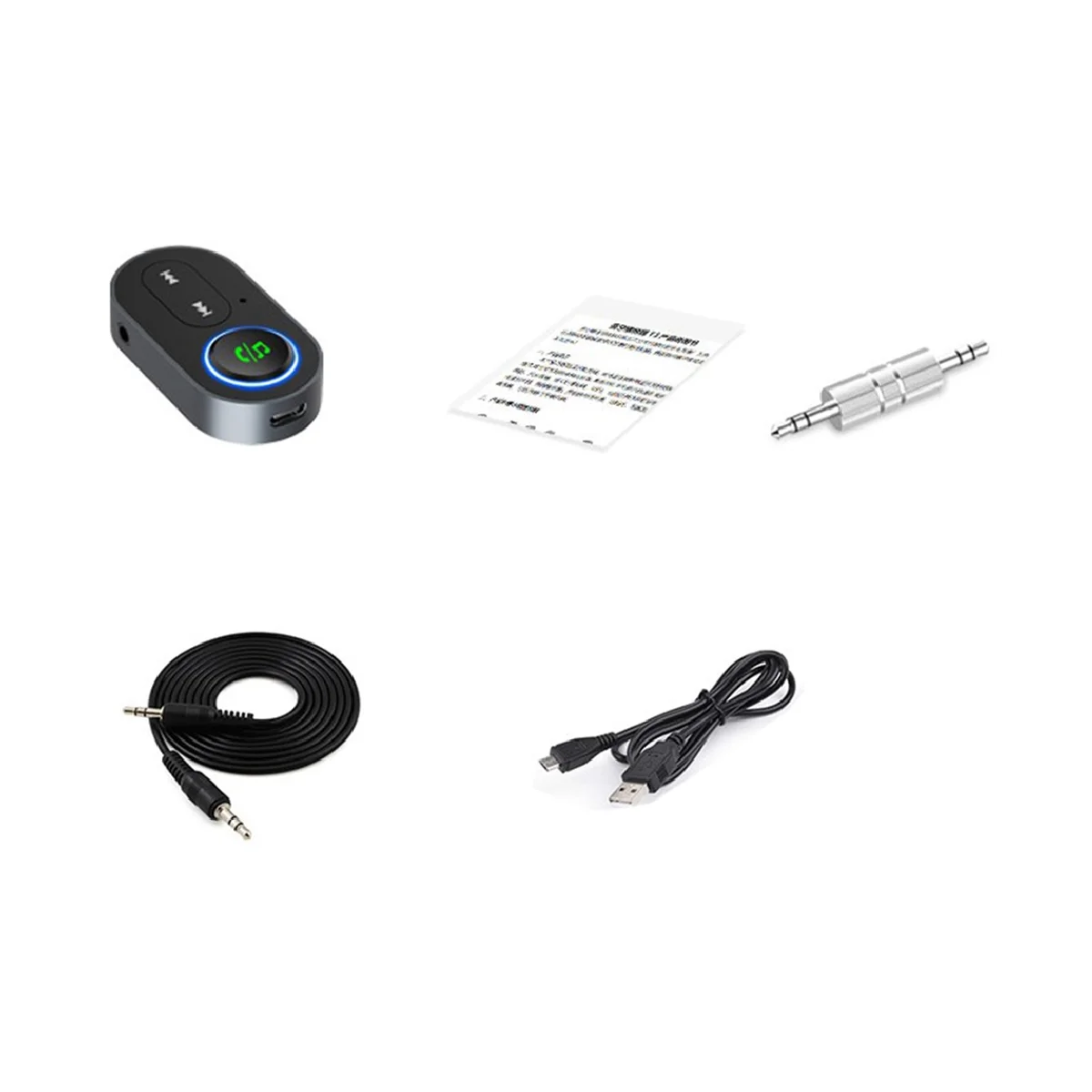 Bluetooth Adapter with Stereo Voice Broadcasting Car Wireless 5.1 Bluetooth Receiver with 3.5mm Audio