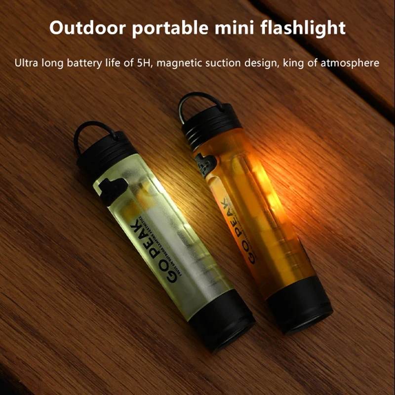 1PC Pocket Mini Flashlight Outdoor Key Clip Cap Ambient Led Long Endurance Disaster Relief Emergency 5050 Small Light