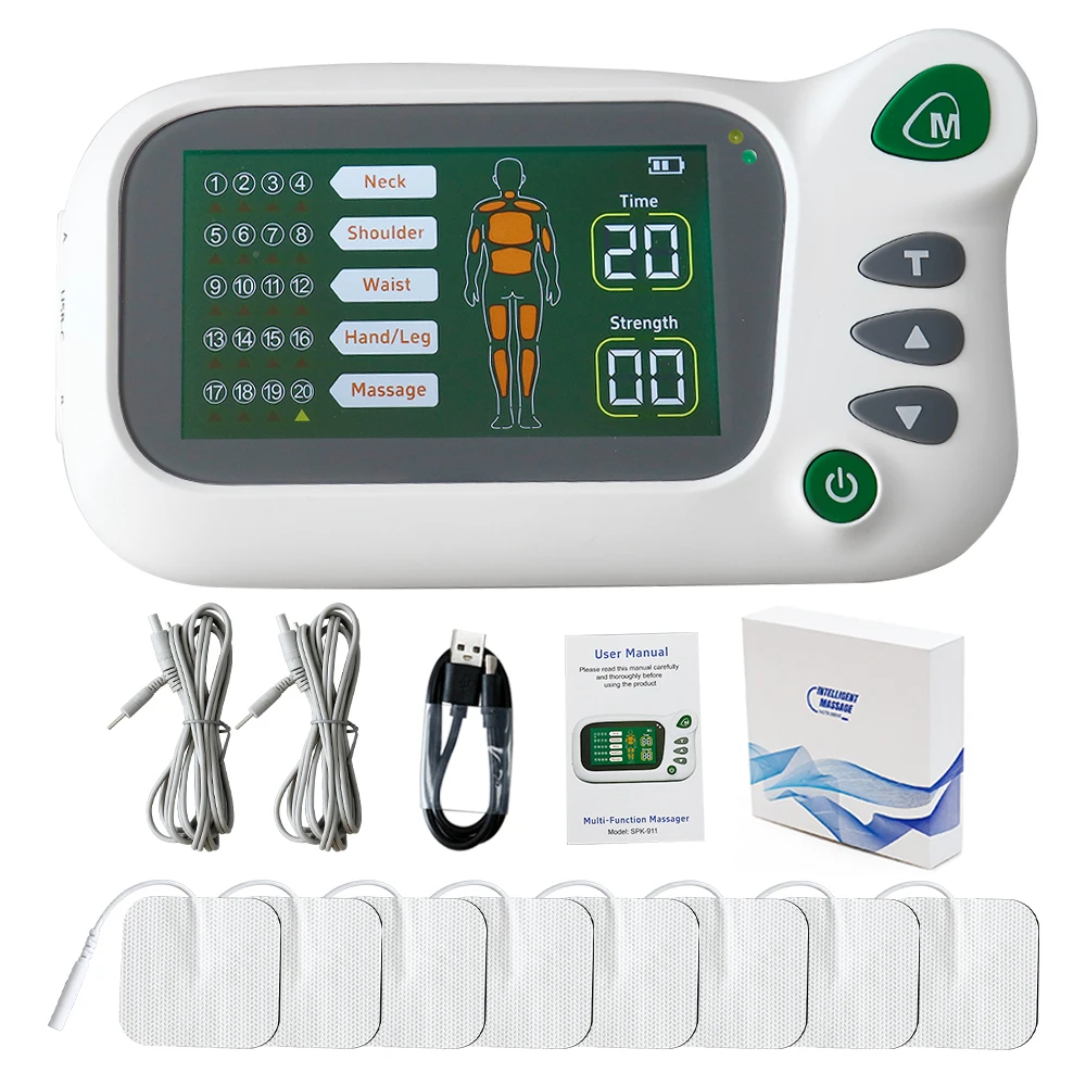 

Professional 20 Modes Tens Unit Machine Pulse Meridian Physiotherapy Massager EMS Muscle Stimulation Neck Shoulder Relax