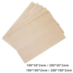 10Pcs Unfinished Wood Basswood Sheets Thin Plywood Board for Mini House Crafts DIY Project Miniature Aircraft Making Plane Model