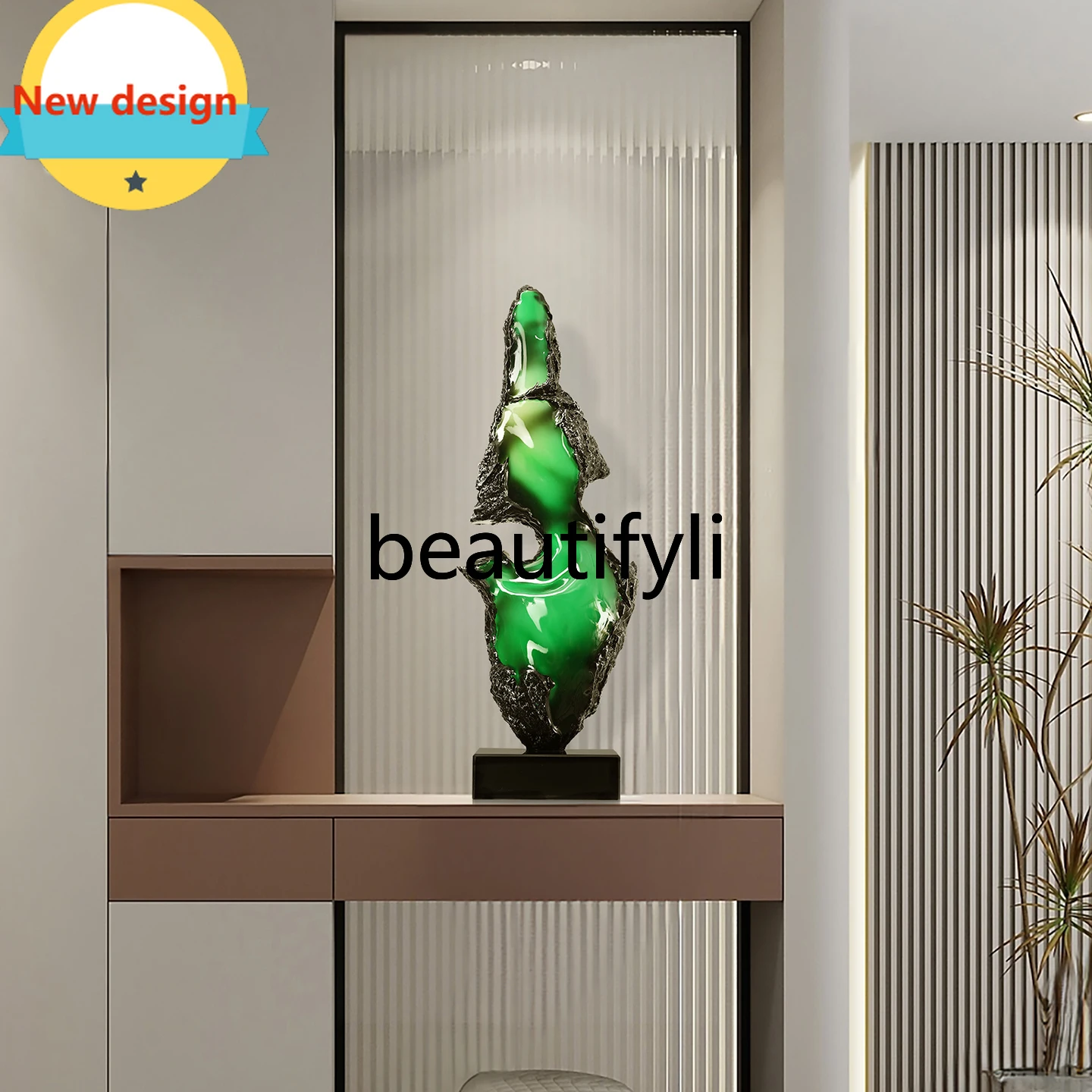 

A139 Ornament Hotel Soft Decoration Living Room TV Side Transparent Resin High-End Art Sculpture