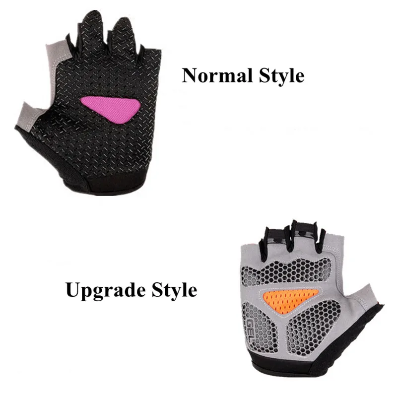 Anti Slip Shock Breathable Half Finger Gloves Breathable Cycling Gloves Fitness Gym Bodybuilding Crossfit Exercise Sports Gloves