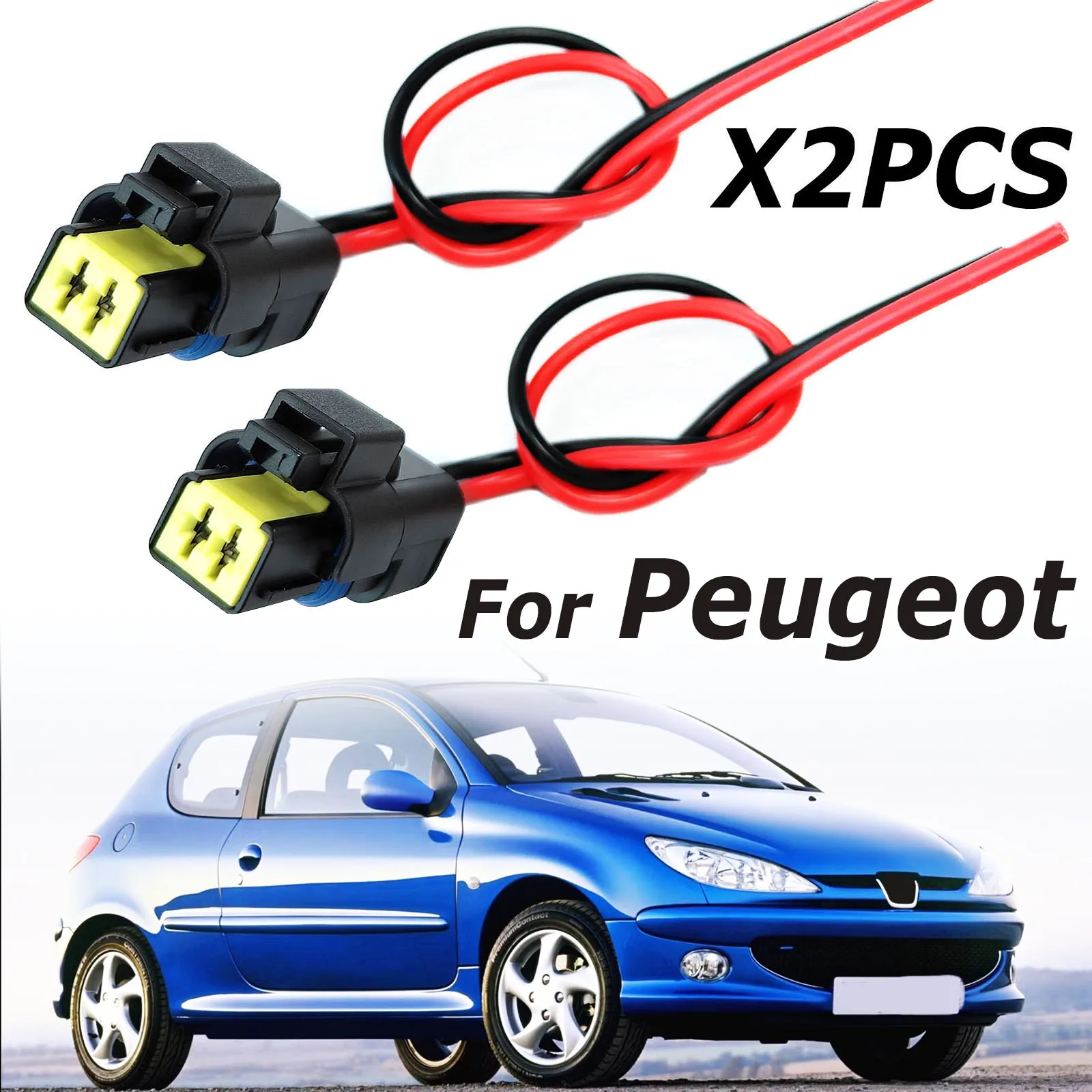 2x For Peugeot 1007 107 206 207 208 307 308 406 407 508 607 807 CC SW RCZ Engine Coolant Water Temperature Sensor Connector Plug
