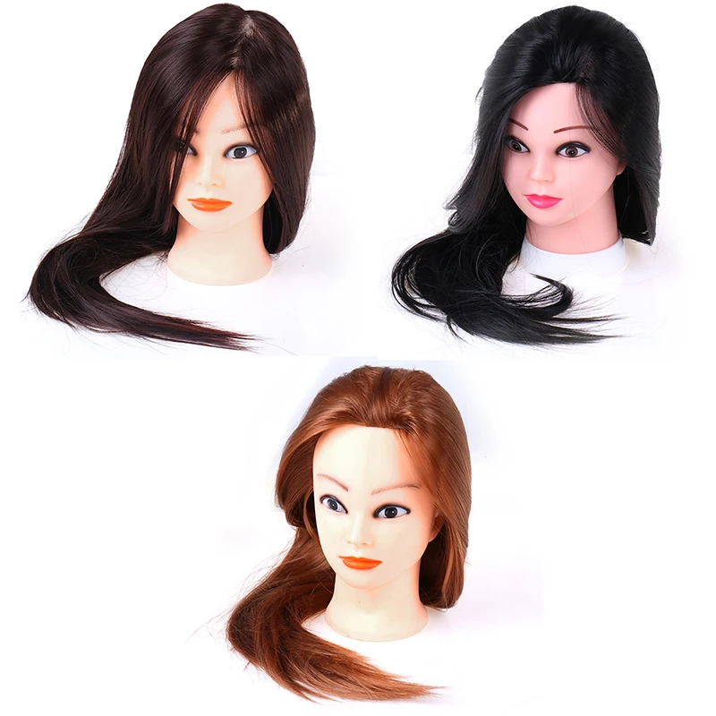 New-Professional Mannequin Head Human Hair Barber Practice Hairstyle Hairdresser Doll