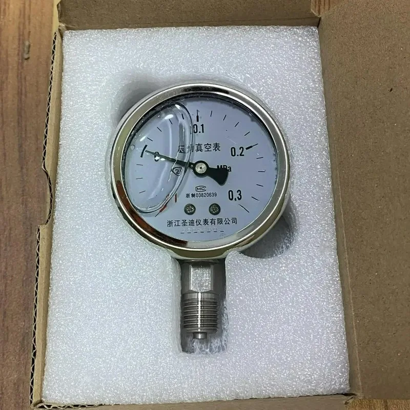 Stainless steel Vibration Proof Pressure Gauge YN60BF Hydraulic Water Air Pressure 304 Corrosion High Temperature Resistance