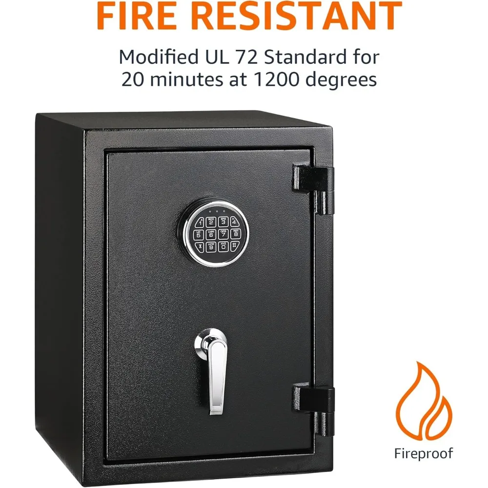 Caja fuerte con teclado electrónico ignífugo para proteger objetos de valor y documentos, 14,17 pies cúbicos