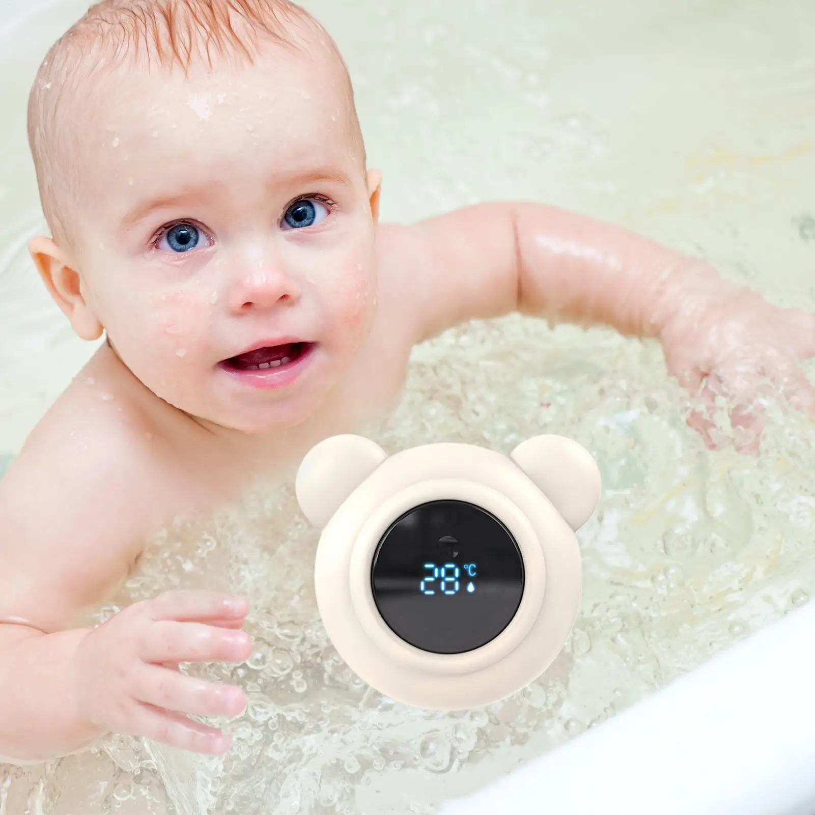 Bath Thermometers Baby Safe Water Temperature Thermometers With LED Display Toddler Care Tool for Travel Nursery Pediatric