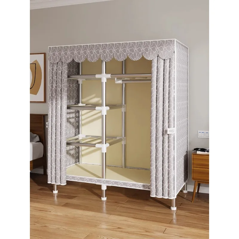 Simple wardrobe home bedroom cloth wardrobe rental housing durable and economical wardrobe single small cabinet