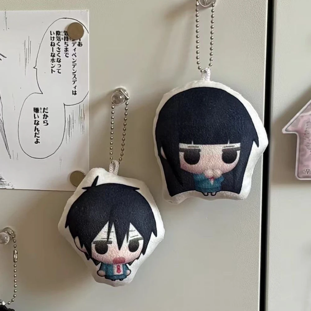 Anime Kimi ni Todoke Keychain Sawako Kuronuma Shouta Kazehaya Squeaky Backpack Pendant Cartoon Stuffed Doll Keyring Gift