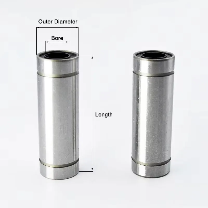 Extended Linear Bearing LM-LUU Series Long-Life Linear Bearing for Shaft Guide Rail 6/8/10/12/13/16/20/25/30/35/40/50/60mm