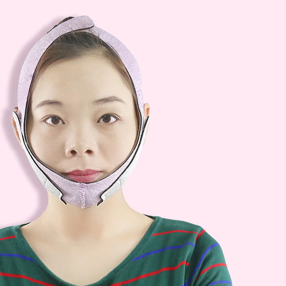 1 unidad de mascarilla facial adelgazante y moldeadora, cinturón transpirable para levantar la barbilla para mujeres, reductor de doble mentón, respetuoso con la piel y reutilizable