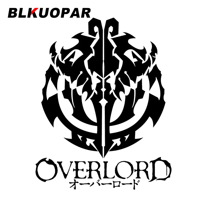 BLKUOPAR Overlord Anime Logo Skull Sword Car Sticker Personality Waterproof Decal Motorcycle Laptop Caravan Car Door Protector