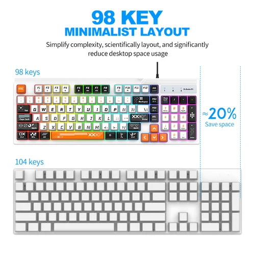 Imagen 2 del producto K-snake KM800 Pro juego de teclado y ratón para juegos con cable ordenador de escritorio portátil hogar Oficina iluminado usb