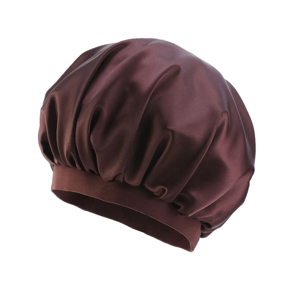 

5PCS Printed Elastic Silk Bonnet Satin Sleep Hat Women Knitted Comfortable Lightweight Safe Breathing Home Use Sleeping