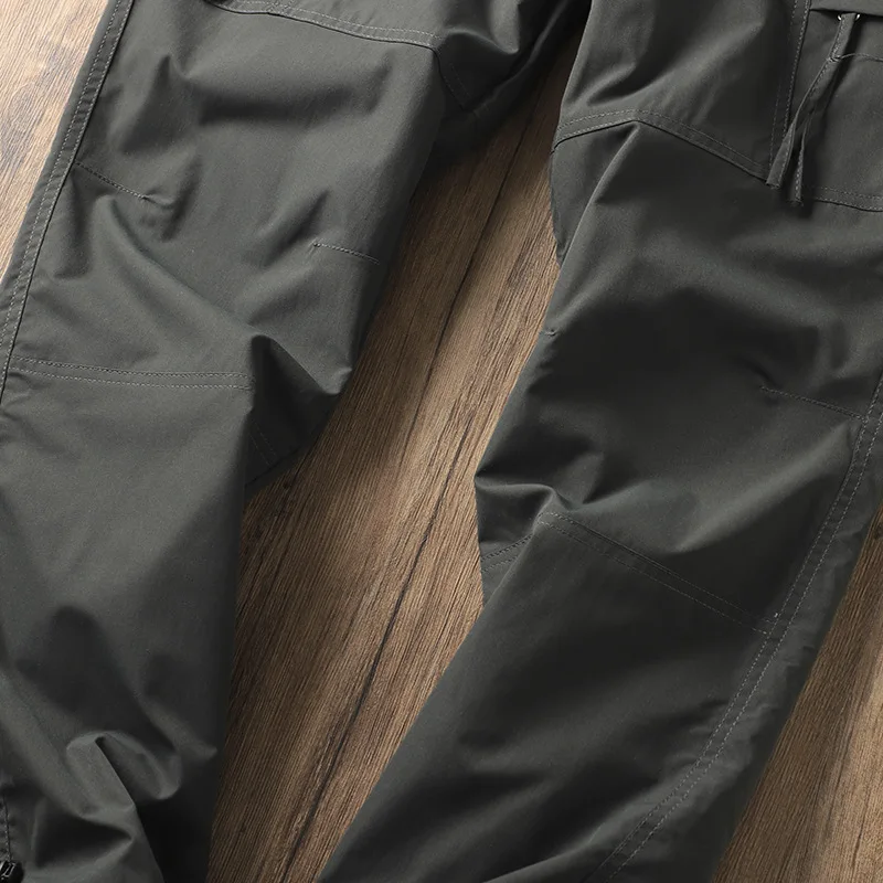 Outdoor Workwear Pants Men's Loose Fleece Lined Thick Soft Hiking Pants Windproof Waterproof Polyester Fiber Straight Leg