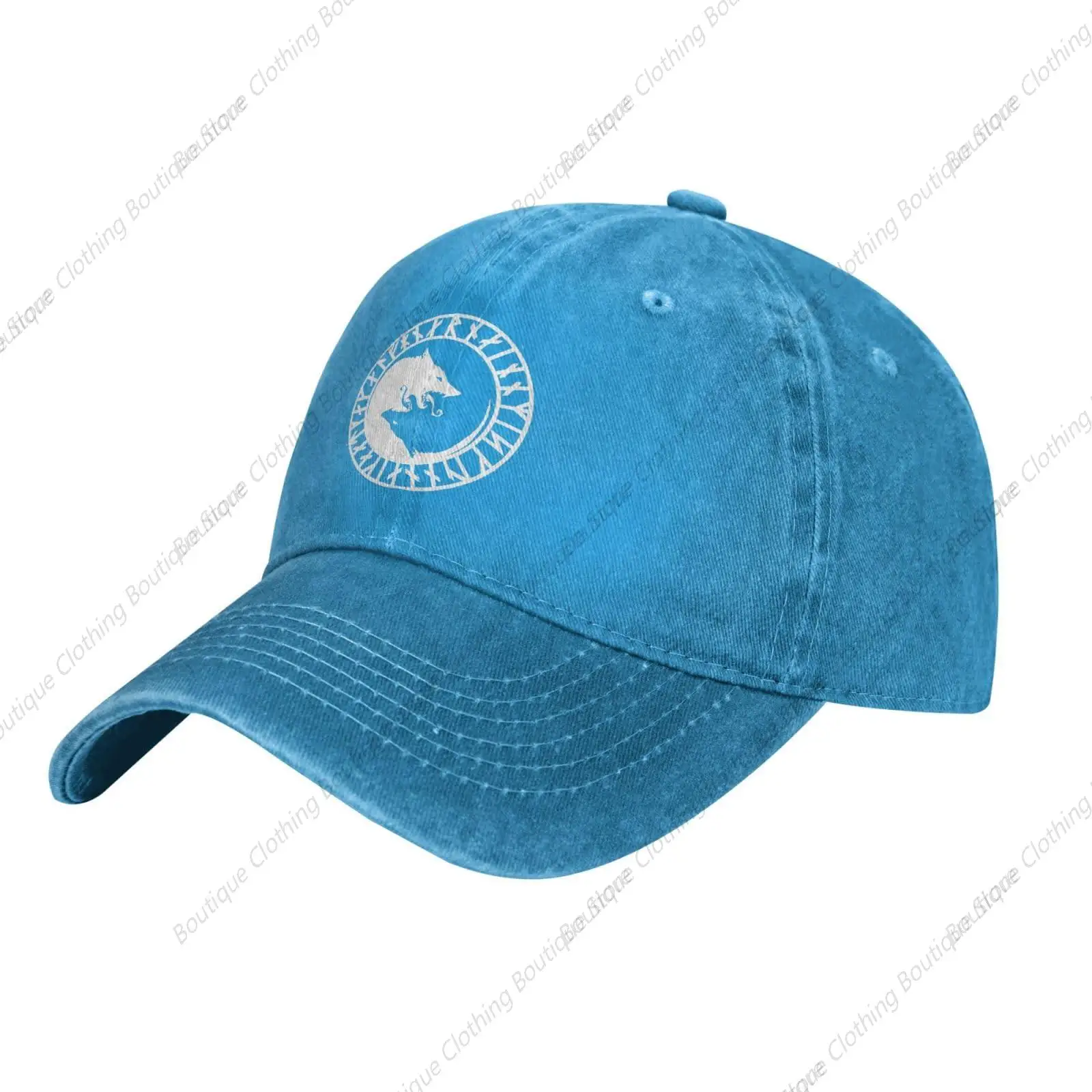 

Viking Norse Wolf Hat Baseball Cap Washed Dad Trucker Hat Cowboy Hat Blue