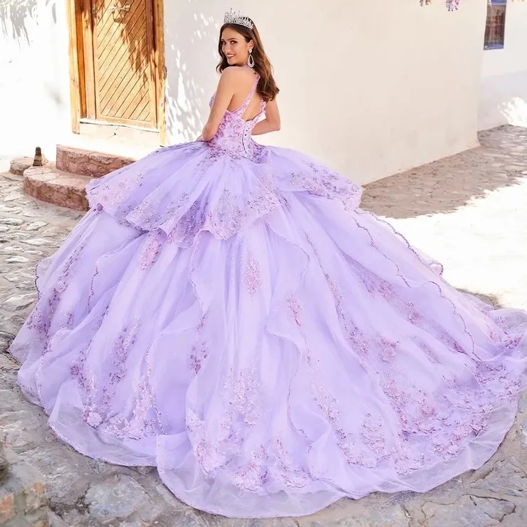 Зеленое бальное платье Charro Quinceanera, бальное платье, прозрачная Тюлевая аппликация, бусины, мексиканские милые платья 16 лет