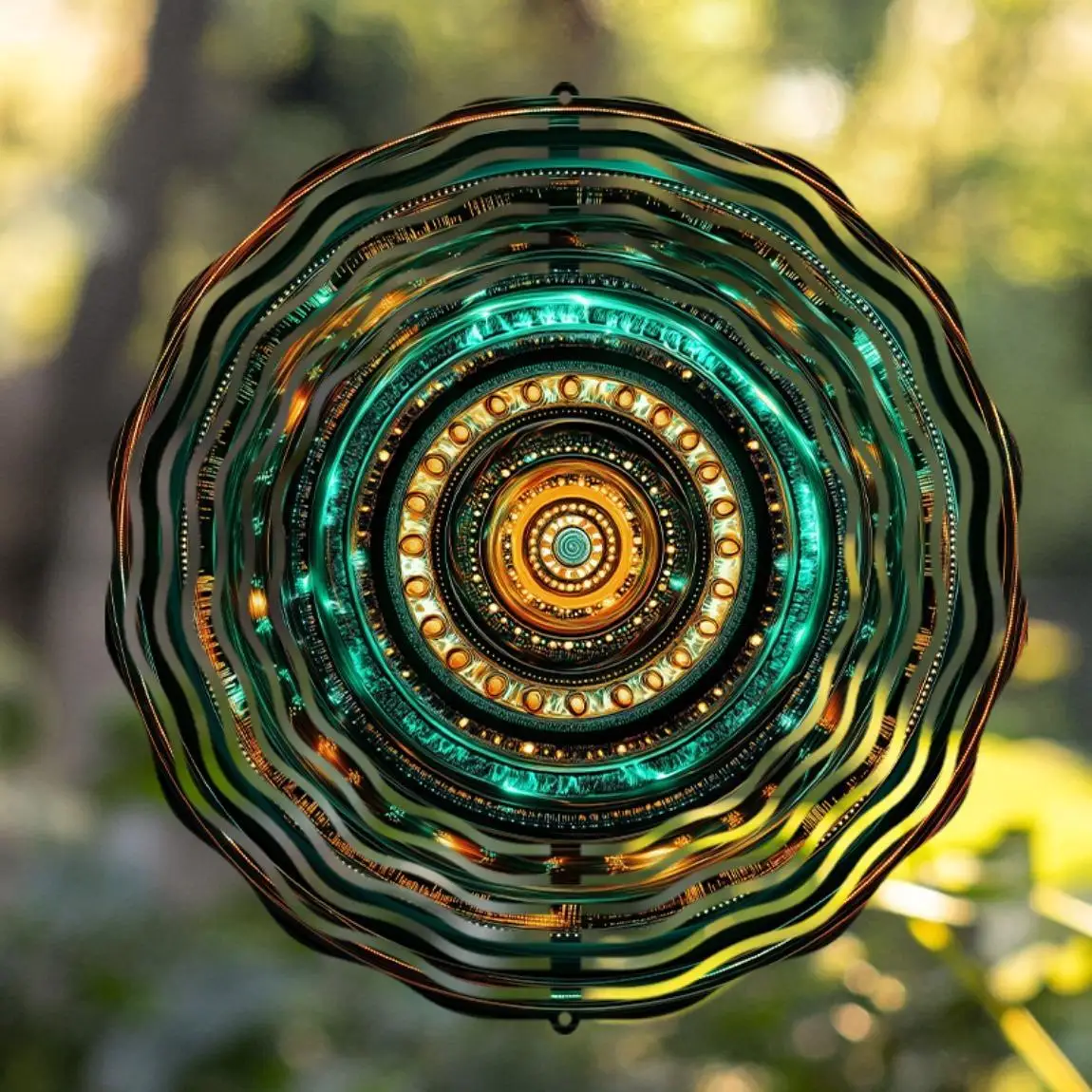 

10 IN металлический ветровой спиннер, вращающийся на 360 градусов, садовый декор, элегантный подарок на открытом воздухе