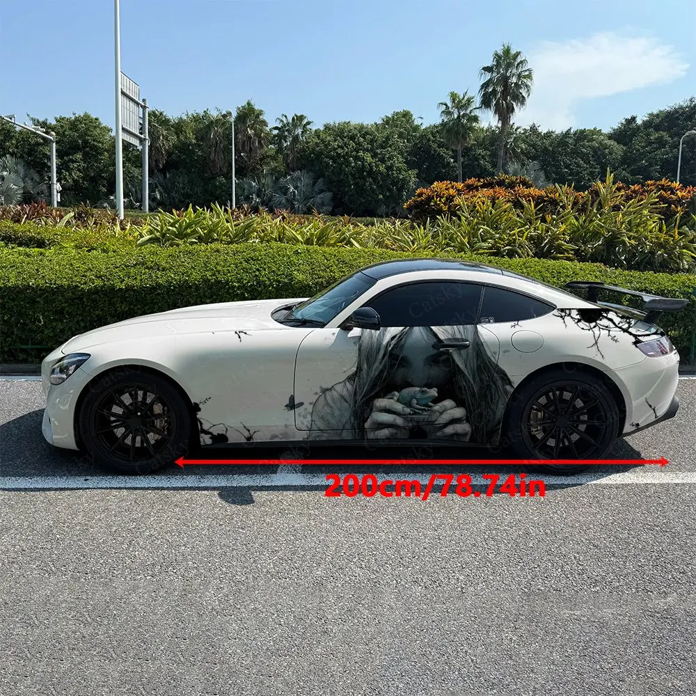 2pcs Dark Witch Gothic Vibe, Durable, Fade-resistant, Enhance Vehicle Aesthetics With Bold Artistic Design Car Vinyl Wraps