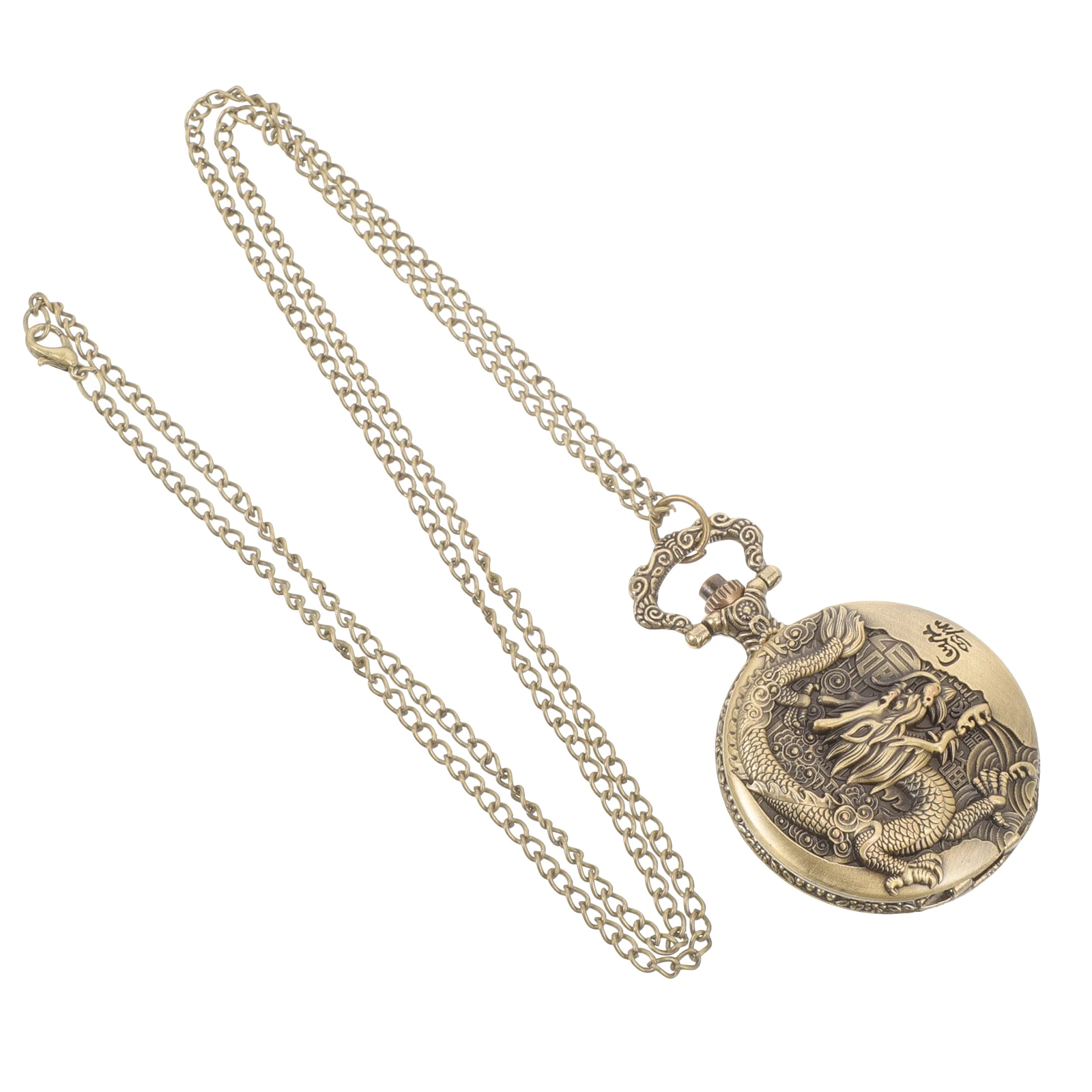 

Vintage Pocket Watch Retro Hollow Metal Decorative Elderly Chain Timekeeping Gift Commemorate Special Moments Stylish Artistic