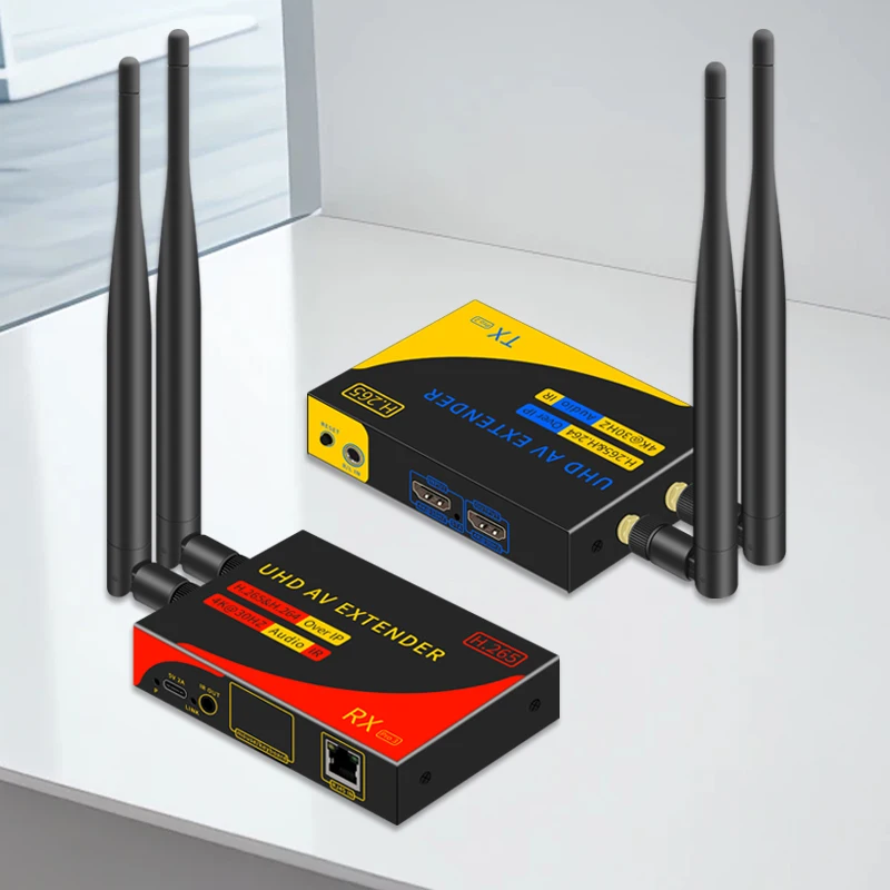 

Беспроводной удлинитель HDMI 5G 4K с поддержкой VGA, передача видео, передатчик и приемник, поддержка сетевого кабеля RJ45 Cat6