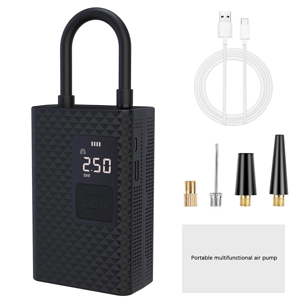 

Portable Car Inflatable Pump Car Inflator Mini Inflator Handheld Mini Wireless Rechargeable Inflatable Pump