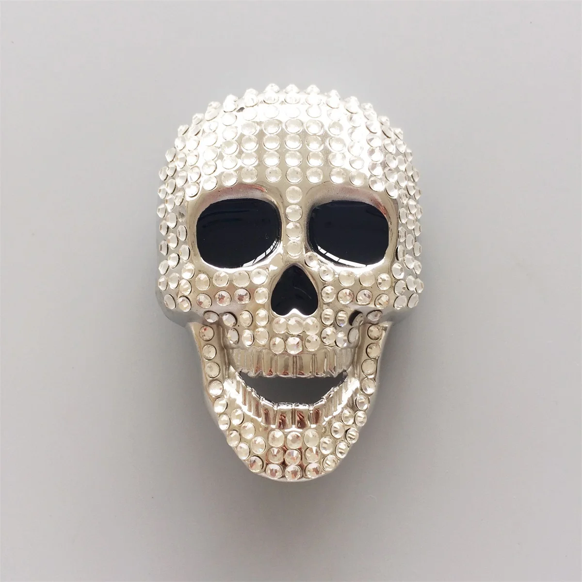 Rhinestones Skull Bling Bling Belt Buckle Gurtelschnalle Boucle de ceinture BUCKLE-SK021 Free Shipping