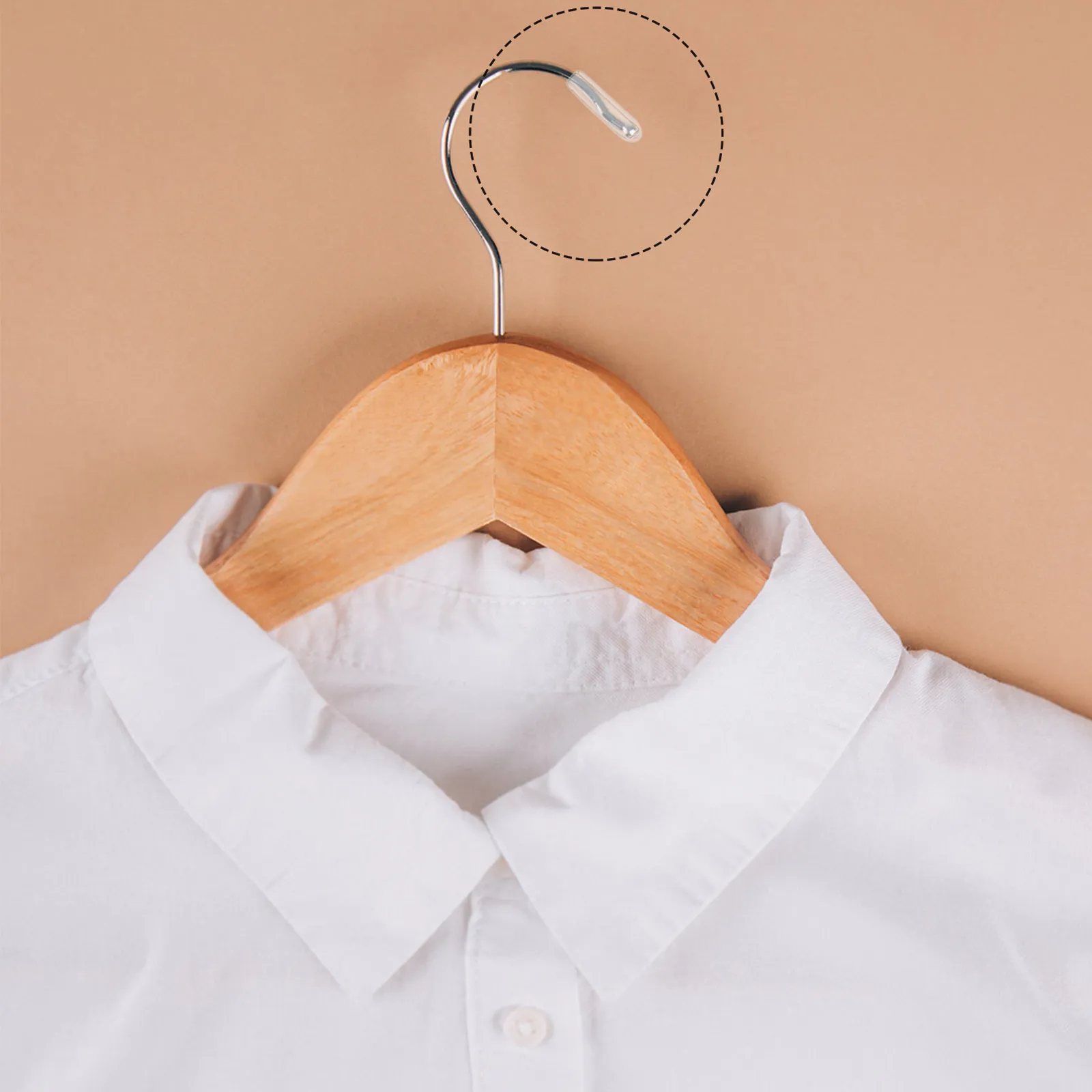 20Pcs Clear Plastic Clothes Hanger Tip Caps Enhanced Safety Smooth Finish Non-Slip Hook End Protectors for Metal Hangers Home