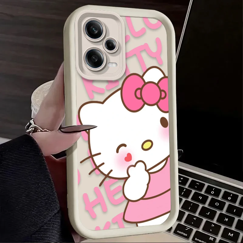 Custodia Hello Kitty simpatico cartone animato per Xiaomi Redmi Note 13 14 12 11 Pro Plus 5G 12S 11S 10S 10 9 Redmi 14C 13C 12C 12 4G A3 A3X