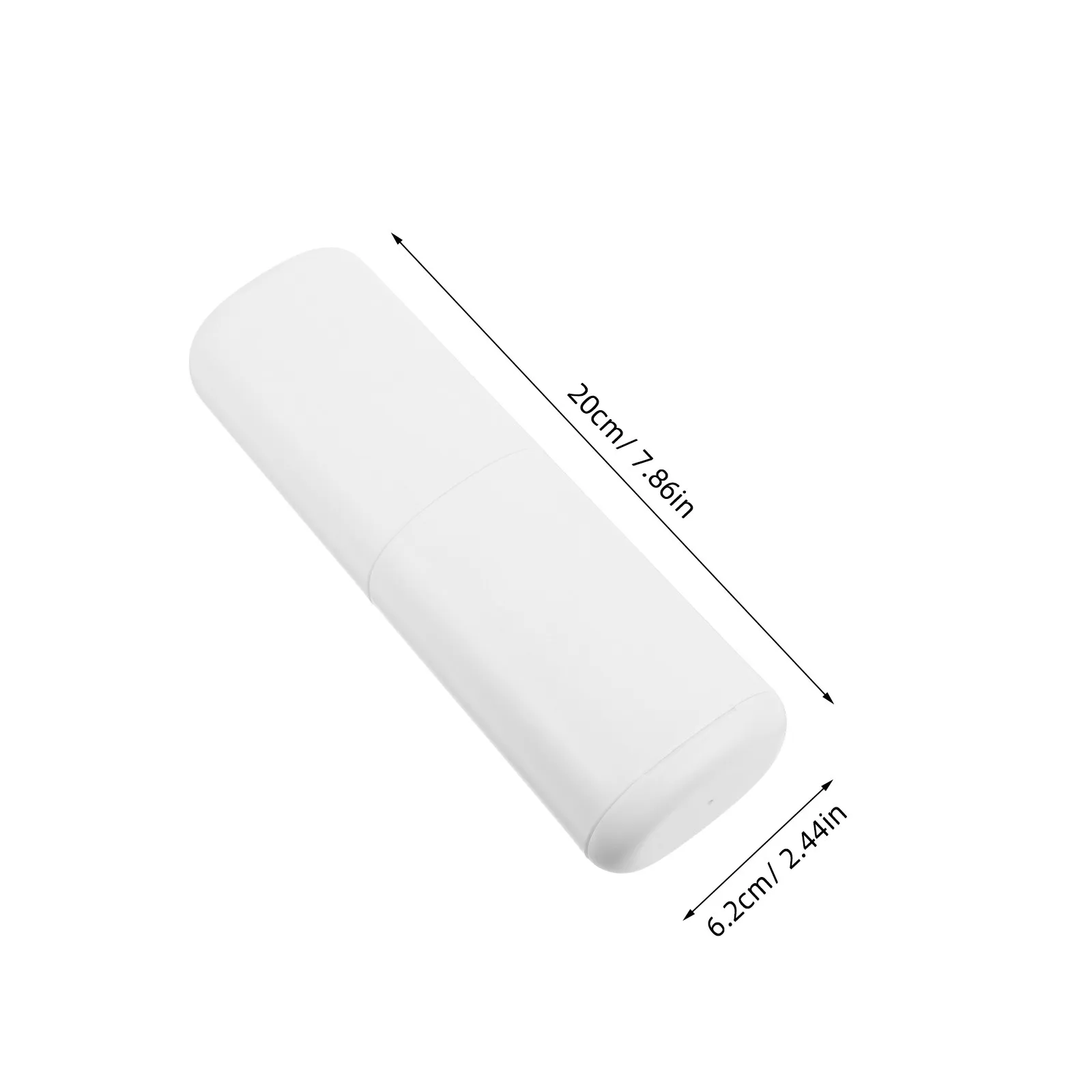 Portable Travel Toothbrush Storage Box Sleek White Plastic Toothpaste Holder Detachable Lid Shower Camping Gym School Organizer