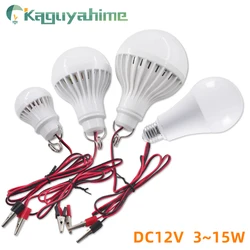 Kaguyhime 휴대용 클립 조명, LED 전구 링 걸이 램프, 야외 캠핑 낚시 비상, 12V, 220V, E27, USB 5V, 3W, 9W, 12W, 15W