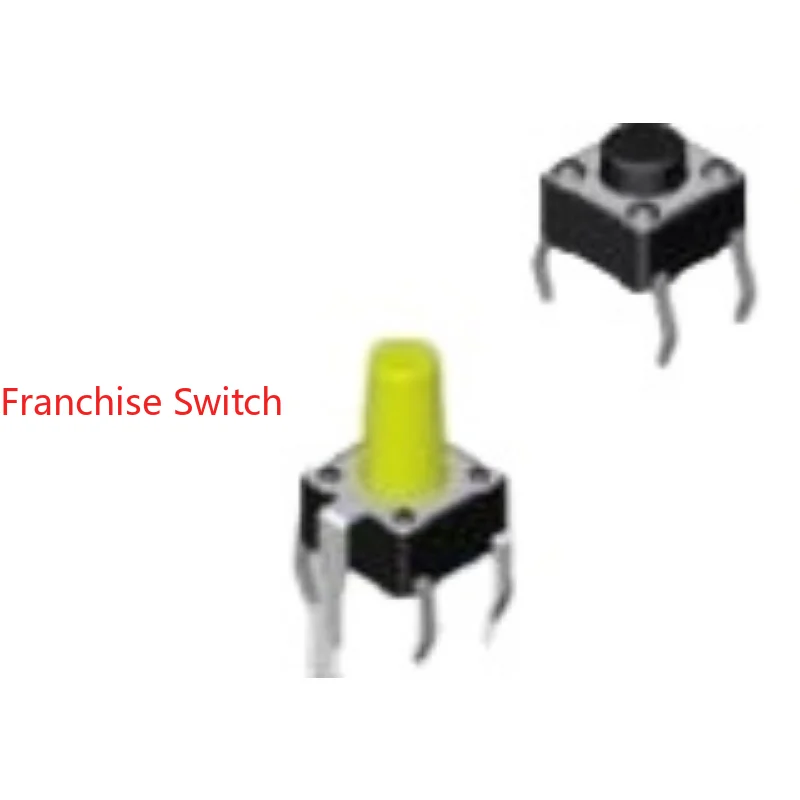 10PCS  Imported Light Touch Switch DTS-66R-V Button  6*6*13h, 500000  Long Life