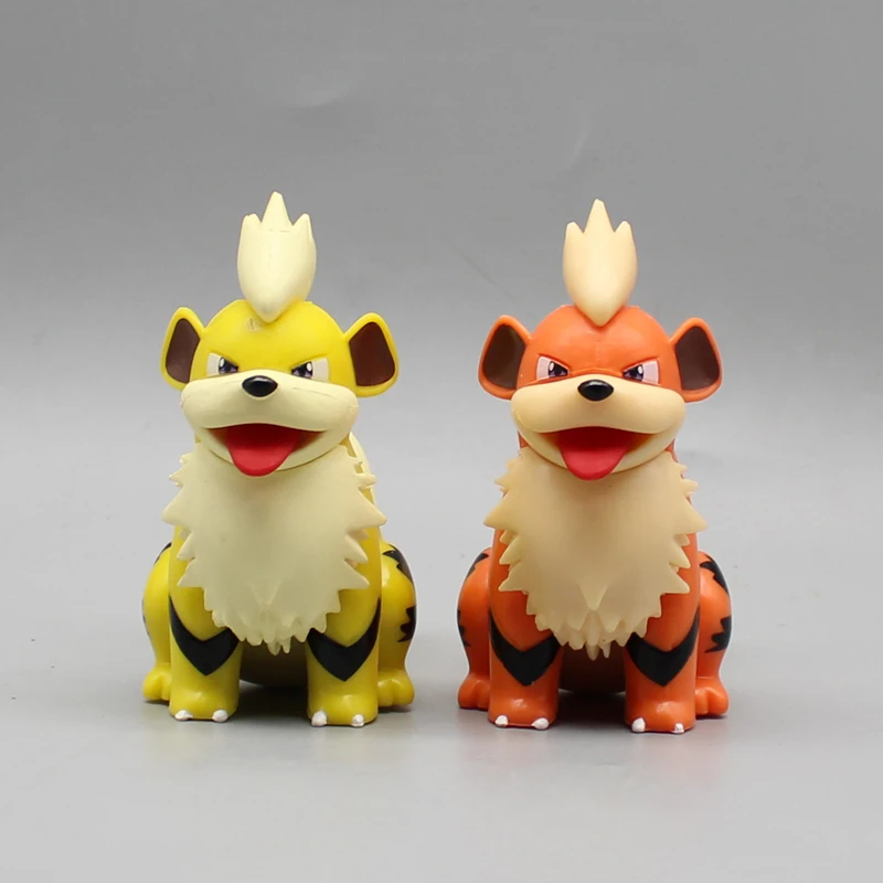 Pokemon Arcanine And Growlithe Anime Figurine Model Kawaii Decoration Doll Children Toys Gk Statue Collectible Ornament Boy Gift