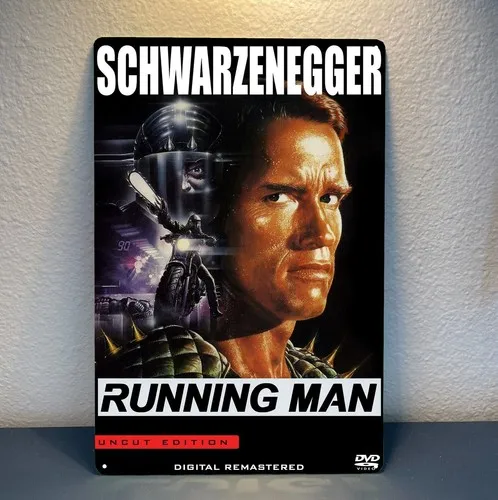Running Man Arnold Schwarzenegger Movie Metal Poster Tin Sign 20x30cm Plaque