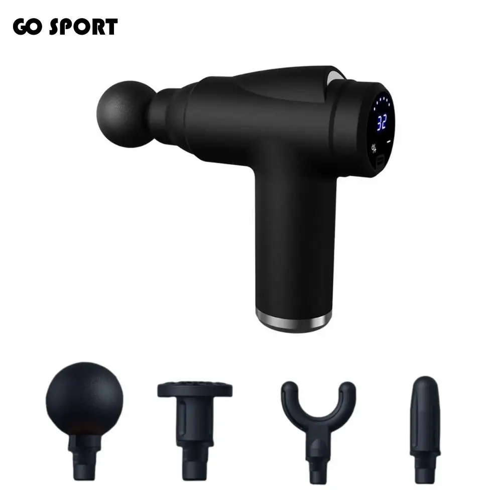 

32 режима, фасциальный массажер, ЖК-дисплей, зарядка через USB, массажер для мышц с 4 массажными головками, массажер для тела с шумоподавлением