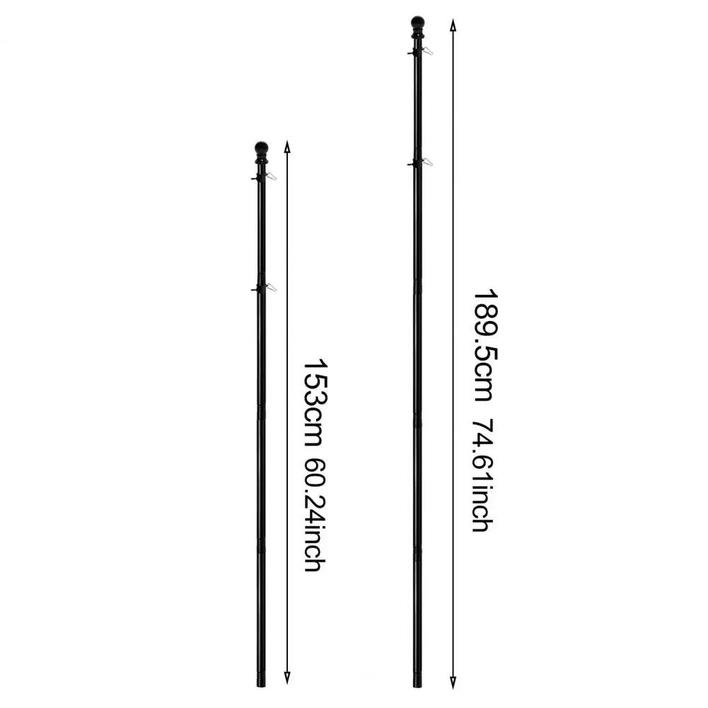 Splicable Flagpole Portable Flagpole Tangle-free Metal Flag Pole Weather-resistant Outdoor Flagpole Heavy Duty for Porch