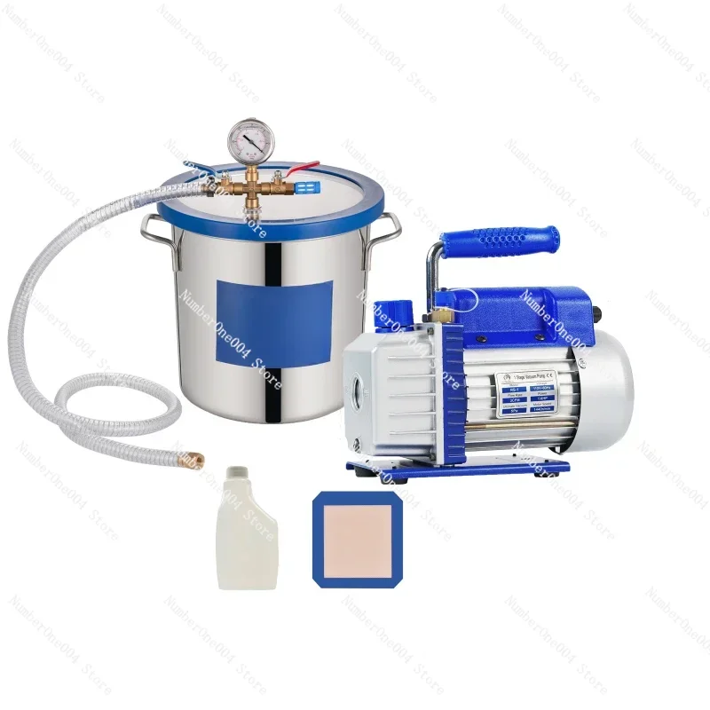 Suitable for 4CFM vacuum pumps and 3 gallon 12L stainless steel degassing vacuum chamber vacuum pump kits