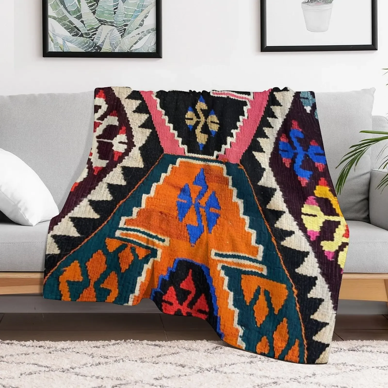 New Decorative Kilim, Navaho Weave, Woven Textile Throw Blanket Warm Comfortable Blanket Gift for Parents Friends