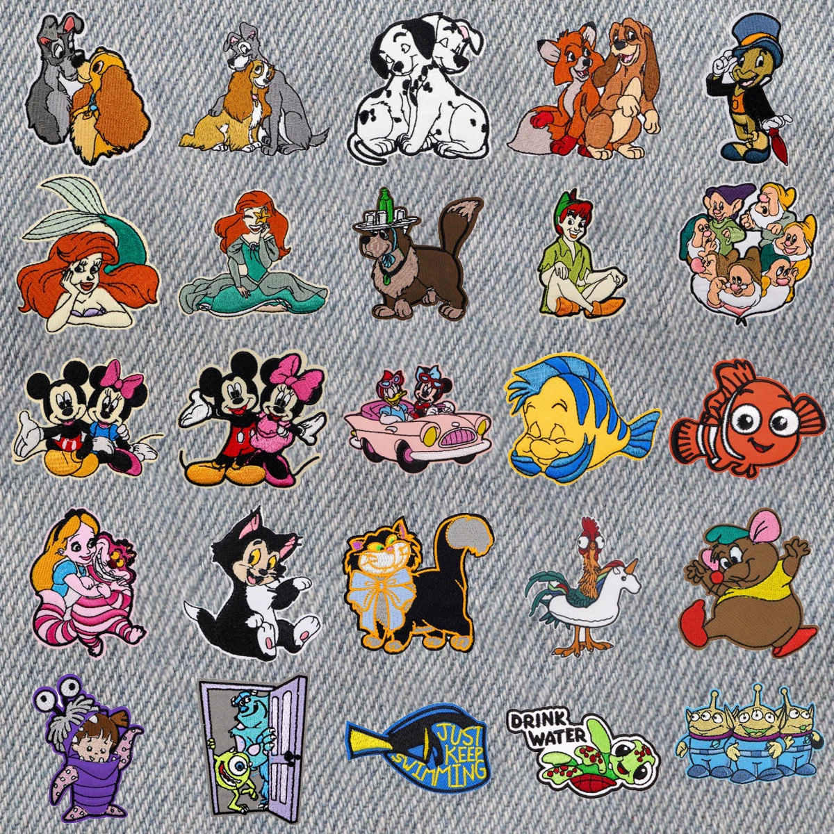 

Classic Cartoon Series Embroidery Patch Cute Mouse Iron On Patches For Clothing Thermoadhesive Patches On Clothes DIY Sew Badges