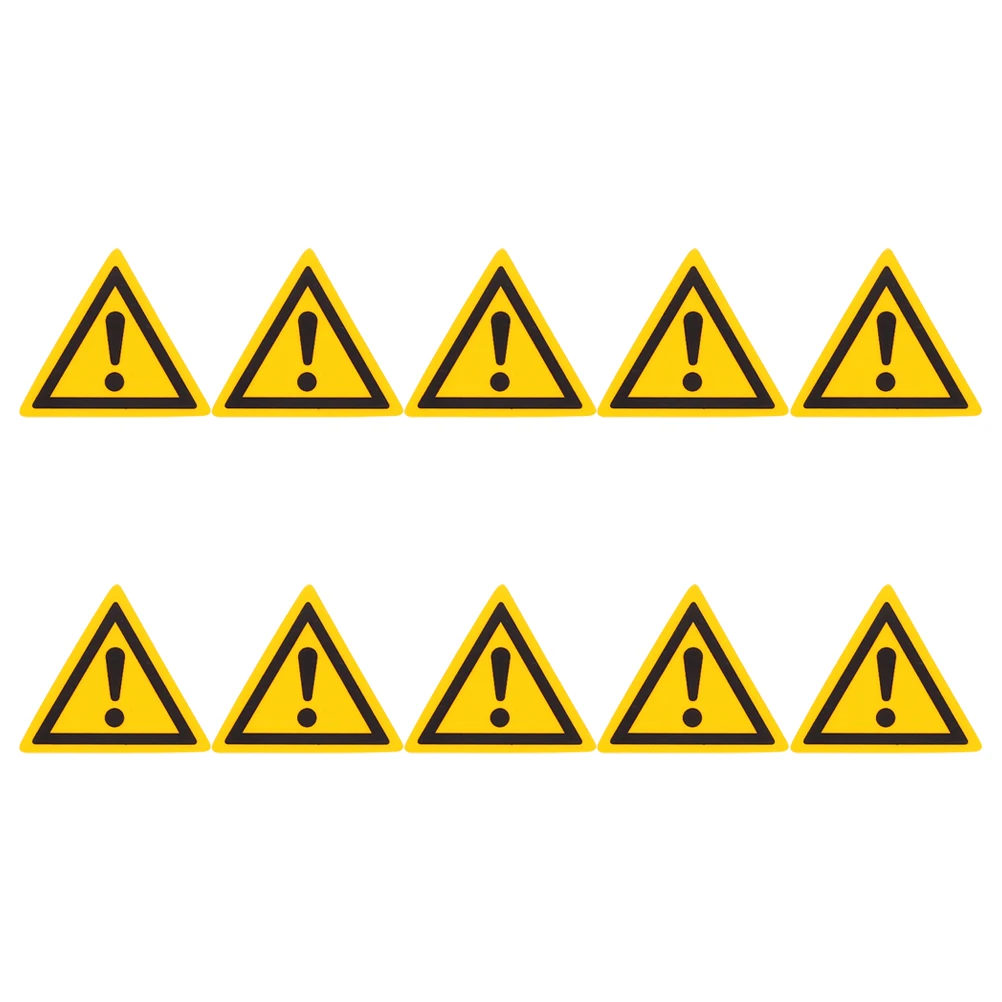 

10 Pcs Safety Warning Labels Stickers Black Words Caution Sign Signage Adhesive