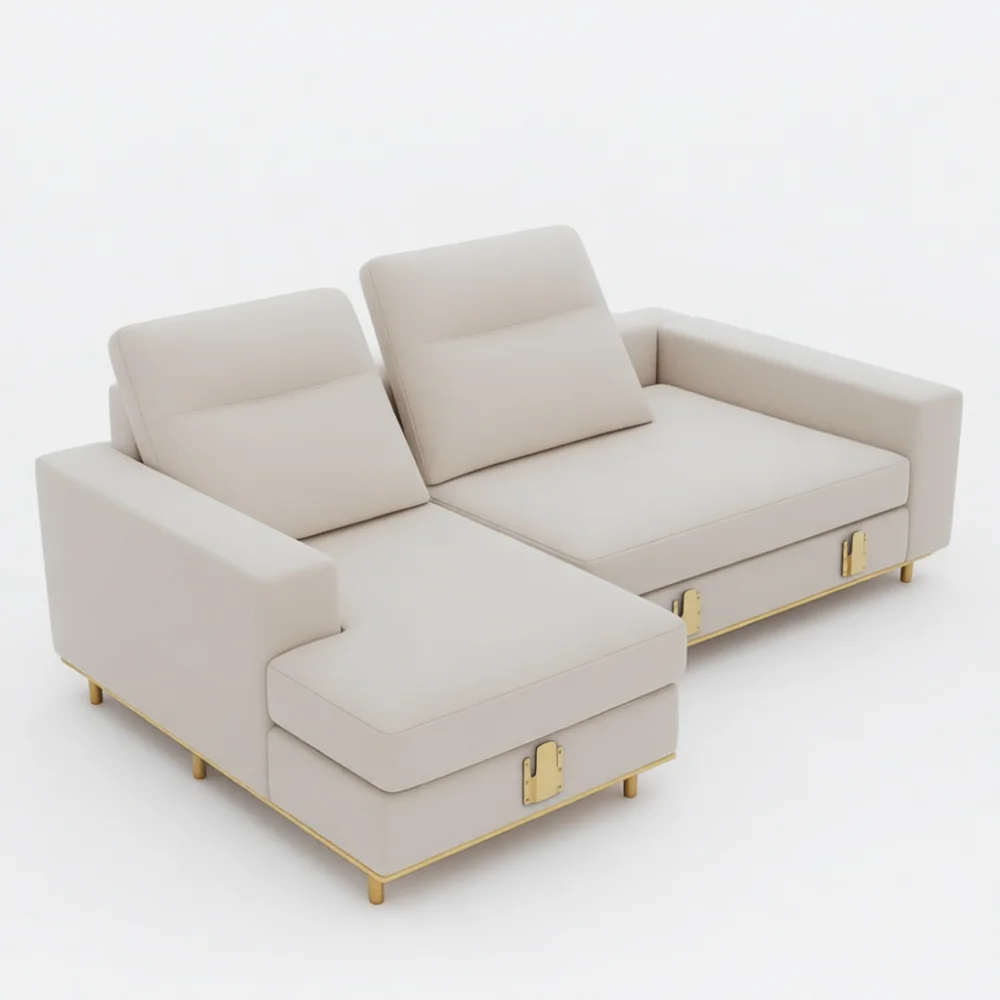 Versatile Furniture Hardware Mountain Shape Buckle Connector Sturdy Carbon Steel Anti Shifting Part For Modular Sofas