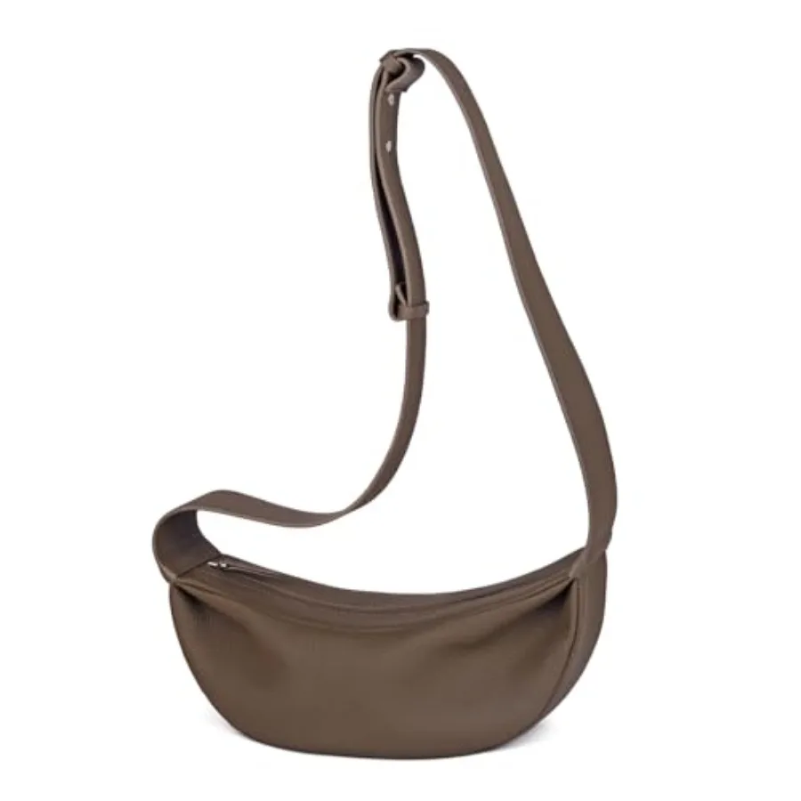 

Crossbody sling bags for women: genuine leather, minimalist style, casual chest bags with wide strap